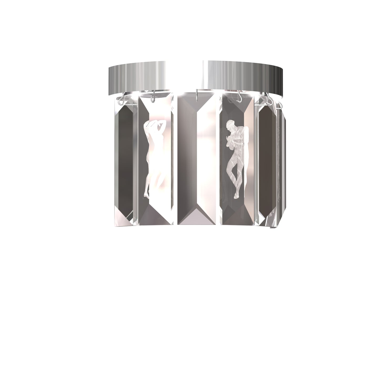 Serene 6 Prisms Wall Sconce, Circular