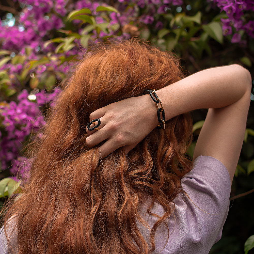 Empreinte animale Bracelet 5 crystals