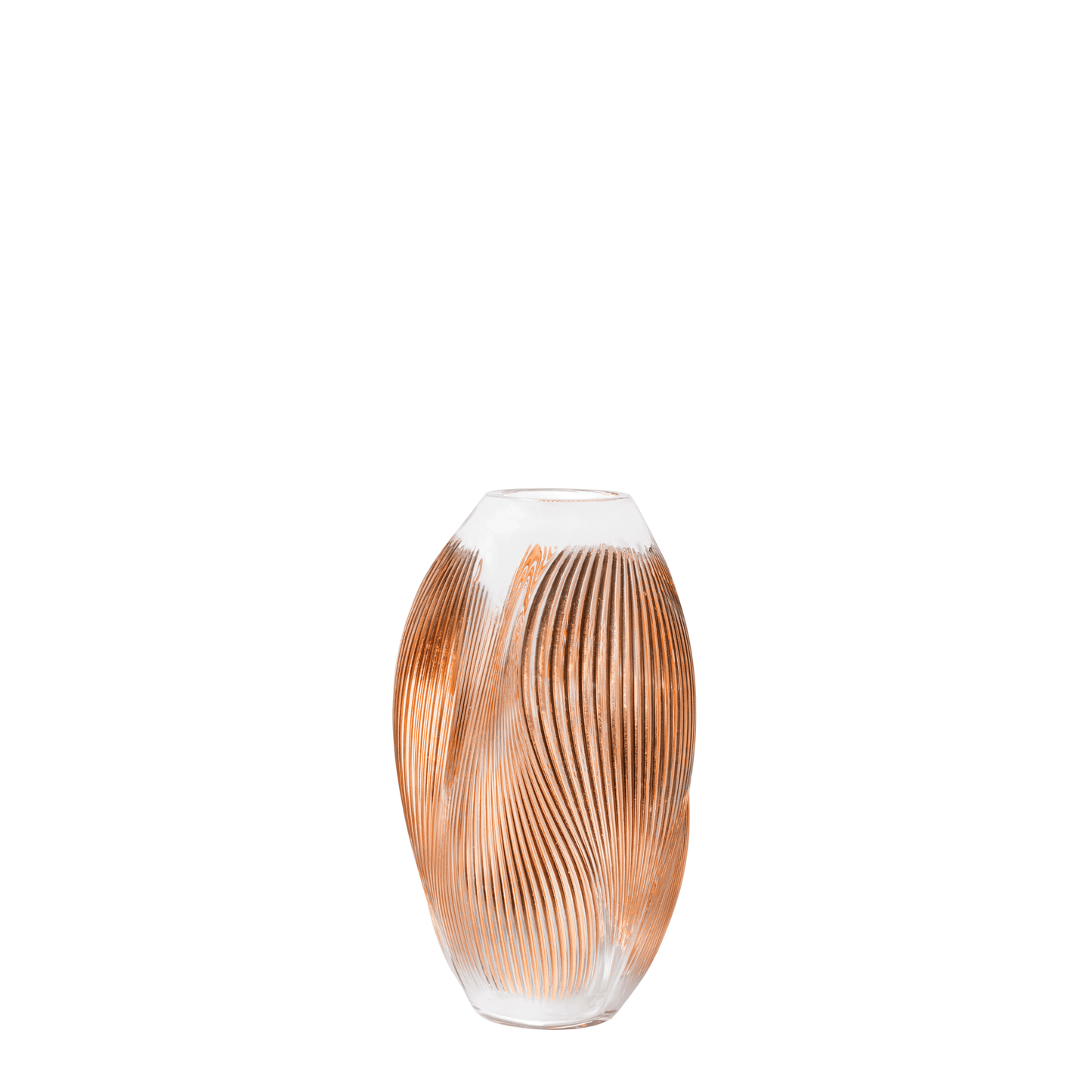 Alizé Vase with pink gold leaves