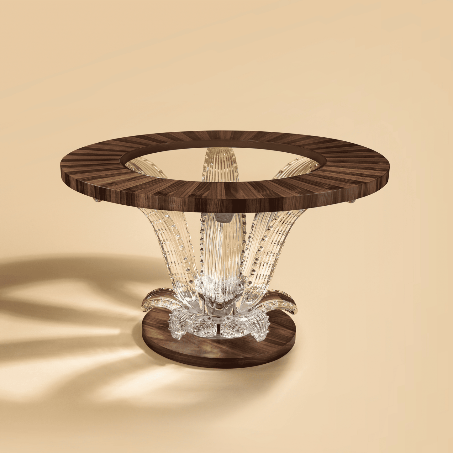 Cactus small coffee table walnut