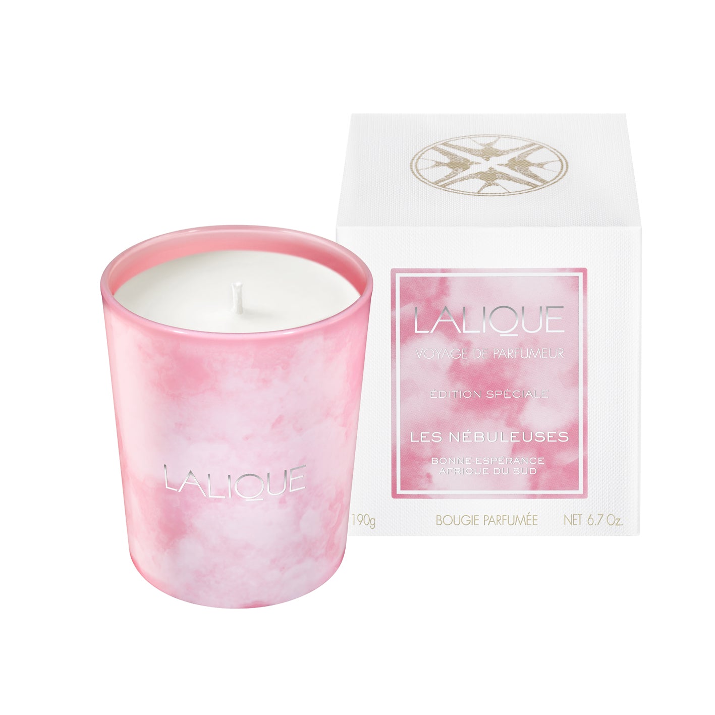 LALIQUE PINK PARADISE 香り付きキャンドル 190g(新品) キャンドル レ コンポジション パフュメ ピンクパラダイス(190G